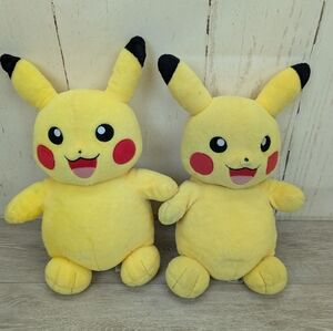 Lot Of 2 Pokemon Pikachu Build A Bear Workshop Large Plush 14"